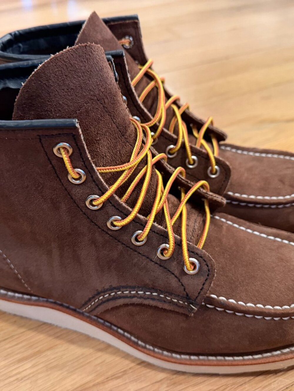 Red Wing 8836 Moc Toe Brown Suede Leather Boots Men’s Size 8